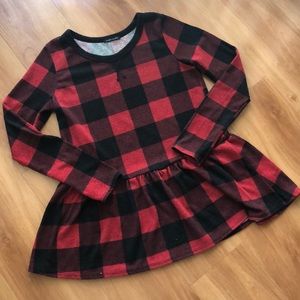 Red/black Buffalo check Tunic